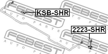 Febest 2223-SHR - Тяга - Стійка стабілізатора autocars.com.ua