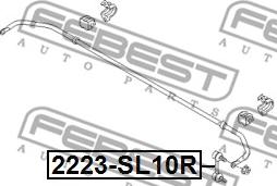 Febest 2223-SL10R - Тяга стабилизатора задняя kia sportage sl 2010- autodnr.net