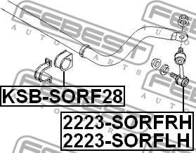 Febest 2223-SORFLH - Тяга / стойка, стабилизатор avtokuzovplus.com.ua