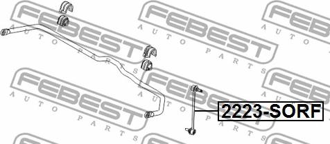 Febest 2223-SORF - Тяга / стійка, стабілізатор autocars.com.ua