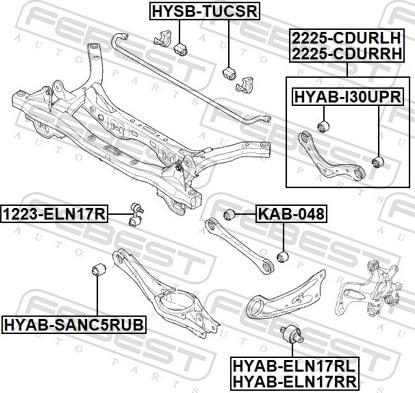 Febest 2225-CDURRH - Важіль незалежної підвіски колеса autocars.com.ua