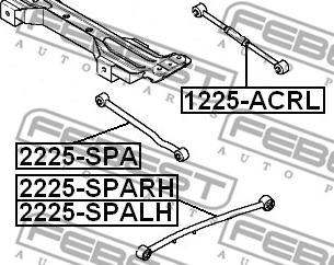 Febest 2225-SPALH - Важіль незалежної підвіски колеса autocars.com.ua