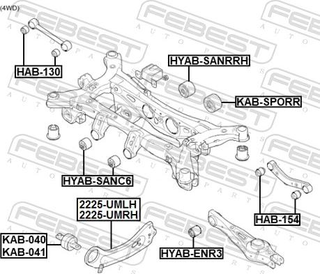 Febest 2225-UMLH - Важіль незалежної підвіски колеса autocars.com.ua