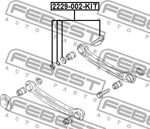 Febest 2229-002-KIT - Болт регулювання розвалу коліс autocars.com.ua