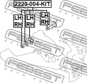 Febest 2229-004-KIT - болт з ексцентриком ремкомплект autocars.com.ua