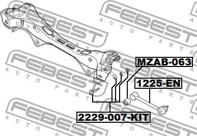 Febest 2229-007-KIT - Болт регулювання розвалу коліс autocars.com.ua