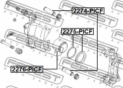 Febest 2275-PICF - Ремкомплект, тормозной суппорт autodnr.net