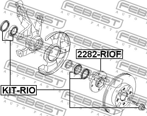 Febest KIT-RIO - Подшипник ступицы колеса avtokuzovplus.com.ua