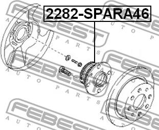 Febest 2282-SPARA46 - Маточина колеса autocars.com.ua