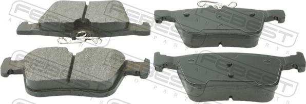 Febest 2301-5G1R - Гальмівні колодки, дискові гальма autocars.com.ua