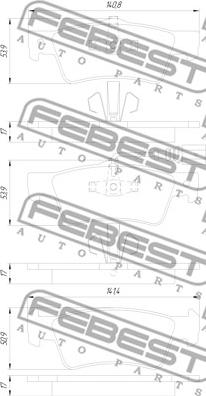 Febest 2301-7HR - Гальмівні колодки, дискові гальма autocars.com.ua