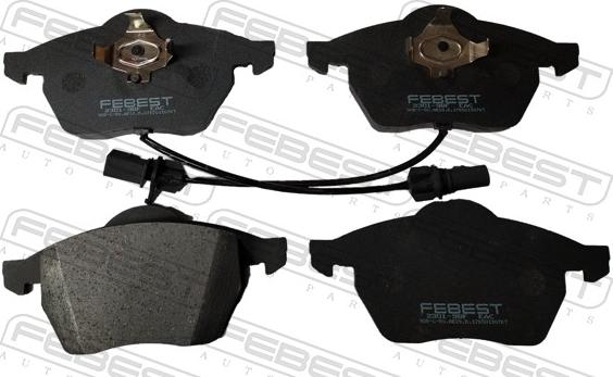 Febest 2301-9BF - Гальмівні колодки, дискові гальма autocars.com.ua