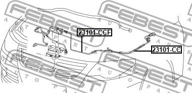 Febest 23101-CCF - Тросик замка капота avtokuzovplus.com.ua