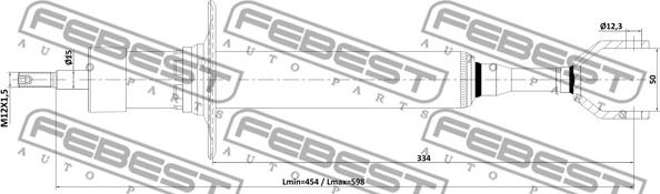 Febest 23110-001F - Амортизатор autocars.com.ua