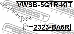 Febest 2323-BA5R - Тяга / стійка, стабілізатор autocars.com.ua