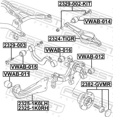 Febest 2325-1K0RH - Важіль незалежної підвіски колеса autocars.com.ua