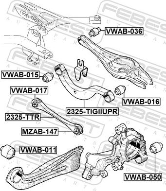 Febest 2325-TIGIIUPR - Рычаг подвески колеса autodnr.net