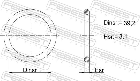 Febest 23400-006 - Прокладка, фланець охолоджуючої рідини autocars.com.ua