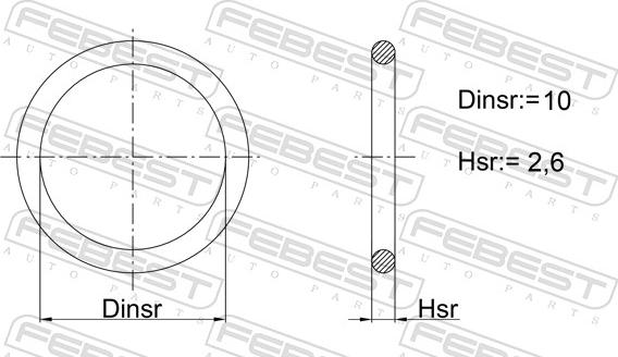 Febest 23400-010 - Уплотнительное кольцо, компрессор avtokuzovplus.com.ua