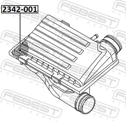 Febest 2342-001 - Повітряний фільтр autocars.com.ua