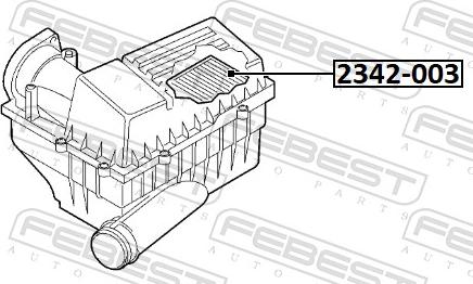 Febest 2342-003 - Повітряний фільтр autocars.com.ua