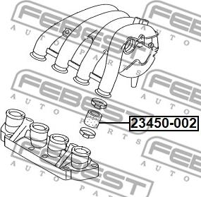 Febest 23450-002 - Трубка, нагнетание воздуха avtokuzovplus.com.ua