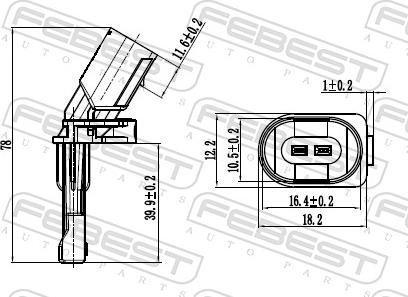 Febest 23606-011 - Датчик ABS, частота вращения колеса avtokuzovplus.com.ua