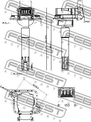 Febest 23640-008 - Катушка зажигания avtokuzovplus.com.ua