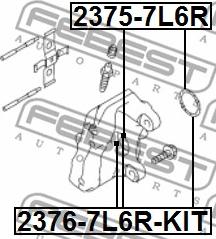 Febest 2375-7L6R - Ремкомплект, гальмівний супорт autocars.com.ua