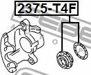 Febest 2375-T4F - Ремкомплект, гальмівний супорт autocars.com.ua