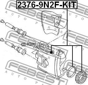 Febest 2376-9N2F-KIT - Ремкомплект, гальмівний супорт autocars.com.ua