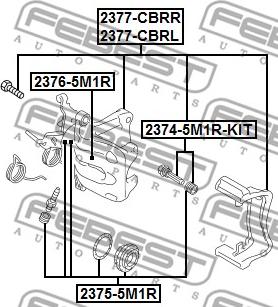 Febest 2377-2CBRL - Тормозной суппорт avtokuzovplus.com.ua