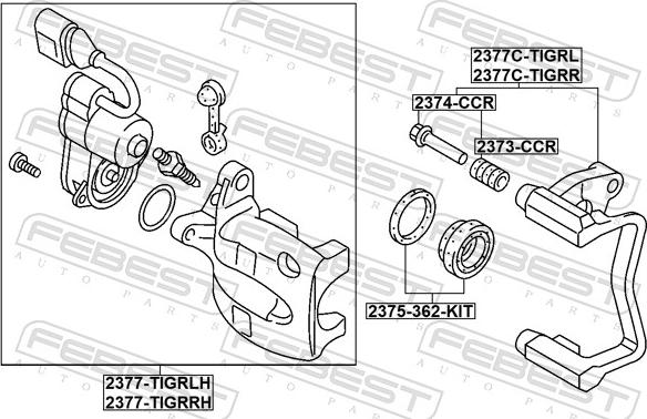 Febest 2377-TIGRLH - Гальмівний супорт autocars.com.ua