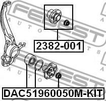 Febest 2382-001 - Ступица колеса, поворотный кулак avtokuzovplus.com.ua