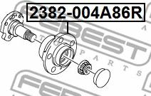 Febest 2382-004A86R - Маточина колеса autocars.com.ua