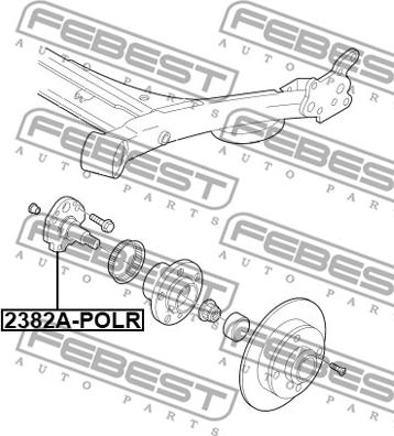 Febest 2382A-POLR - Балка моста autocars.com.ua