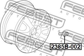 Febest 2385B-002 - Болт кріплення колеса autocars.com.ua