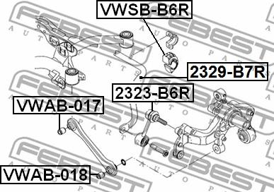 Febest 2399-B7R - Стабилизатор, ходовая часть avtokuzovplus.com.ua