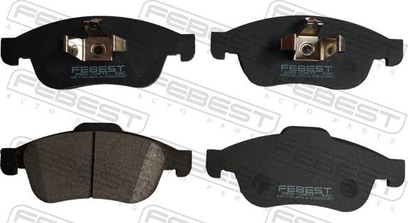 Febest 2401-CAPTF - Гальмівні колодки, дискові гальма autocars.com.ua