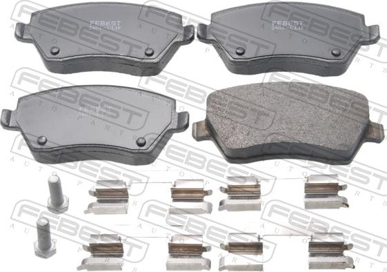 Febest 2401-CLIF - Гальмівні колодки, дискові гальма autocars.com.ua