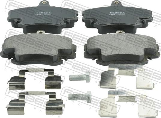Febest 2401-LOGF - Гальмівні колодки, дискові гальма autocars.com.ua