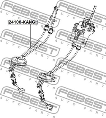 Febest 24106-KANGII - Трос, ступінчаста коробка передач autocars.com.ua