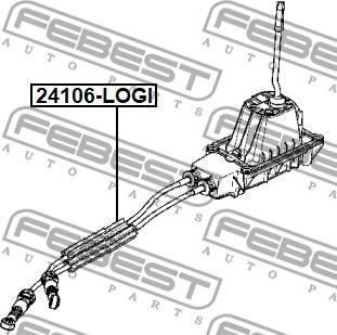 Febest 24106-LOGI - трос коробки передач autocars.com.ua