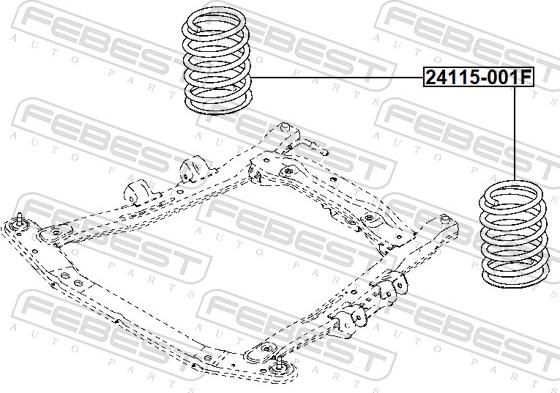 Febest 24115-001F - Пружина ходовой части autodnr.net