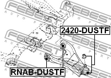 Febest RNAB-DUSTF - Сайлентблок, рычаг подвески колеса autodnr.net