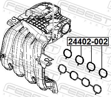 Febest 24402-002 - Прокладка, впускний колектор autocars.com.ua