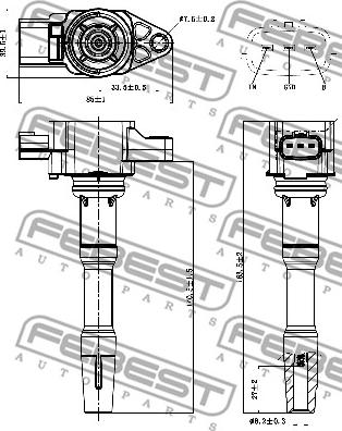 Febest 24640-003 - Котушка запалювання autocars.com.ua