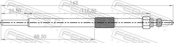 Febest 24642-002 - Свеча накаливания avtokuzovplus.com.ua