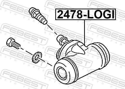 Febest 2478-LOGI - Колесный тормозной цилиндр avtokuzovplus.com.ua