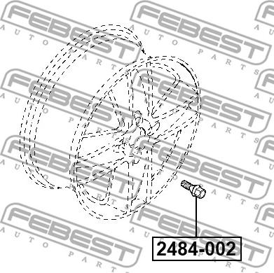 Febest 2485B-002 - Болт крепления колеса avtokuzovplus.com.ua